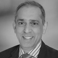 Dr Shai Vyakarnam Visiting Professor at Bettany Centre for Entrepreneurship University of Cranfield Shai Vyakarnam in black and white